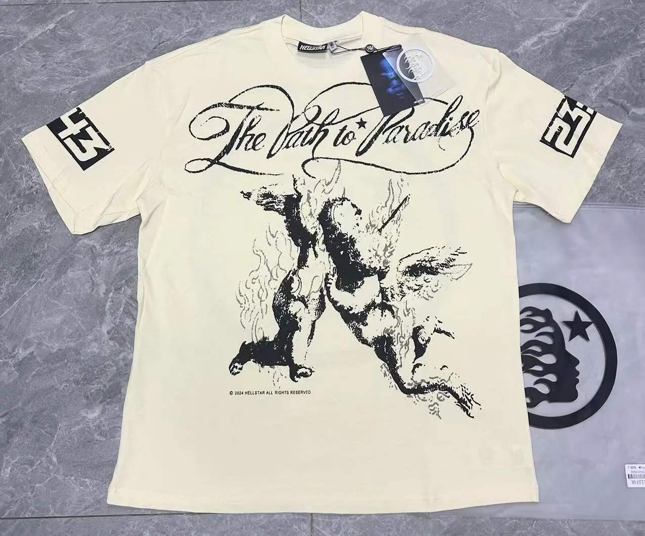 713# /White I P54 In Stock Hellstar 、 T （fabric):32 240 Sizes（size）：S-M- L- X L （colour）： /White